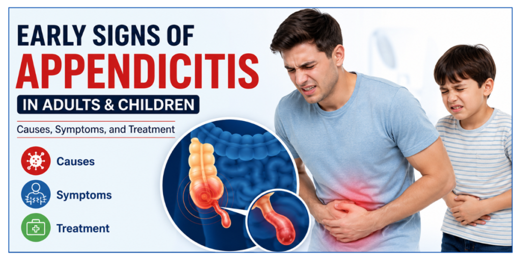 Early Signs of Appendicitis in Adults, and Children