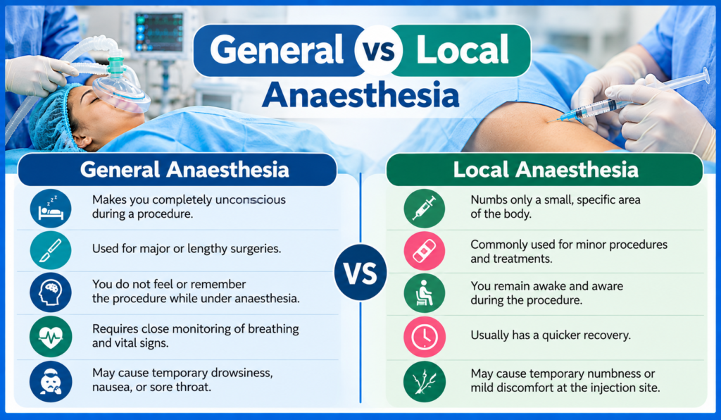 General, Local, Regional, and Spinal Anaesthesia